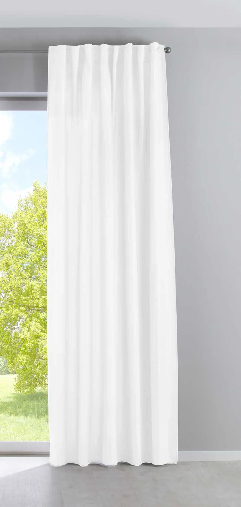 Vorhang Verdeckte Schlaufen Cationic »JENA« Blickdicht Leinen Optik Gardine Meliert Gardinenband mit Raffhalter 2019037