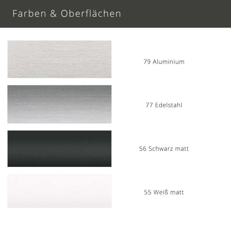 Interstil Zero.2 W – moderne quadratische Wellenvorhangschiene zur Deckenmontage