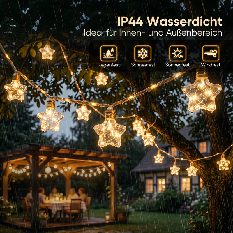 Salcar LED Solar Hanfseil Lichterkette Außen Vintage, 8 m (5 m + 3 m), 10 Glühbirnen mit 149 LEDs, Warmweiß, Solar & USB aufladbar, Fernbedienung, 8 Lichtmodi, Wetterfest für Garten, Balkon & Terrasse