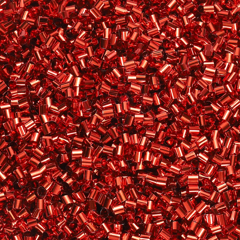 Straw Tube Beads, 150 g 3D Plastic Beads for Crystal Mud Red