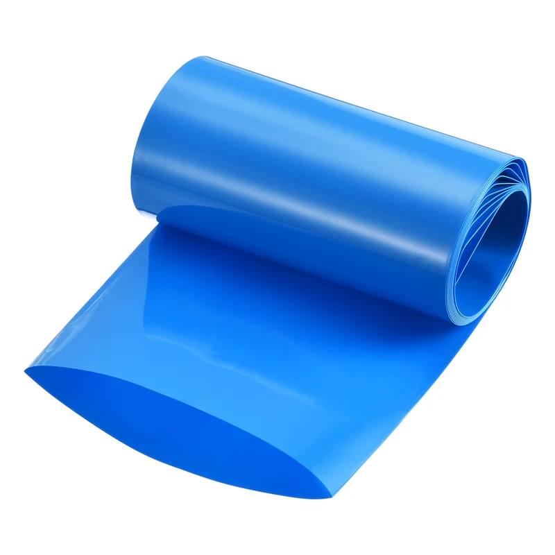 Battery Wrap, Heat Shrink Tubing, 95mm Flat Width 60mm ID, Blue
