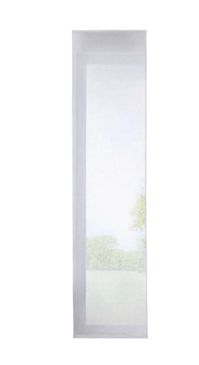 Schiebegardine »Nizza« Baumwoll-Voile Halbvoile Transparent Flächenvorhang mit Paneelwagen und Beschwerungsstange 2019032