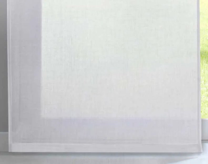 Schiebegardine »Nizza« Baumwoll-Voile Halbvoile Transparent Flächenvorhang mit Paneelwagen und Beschwerungsstange 2019032