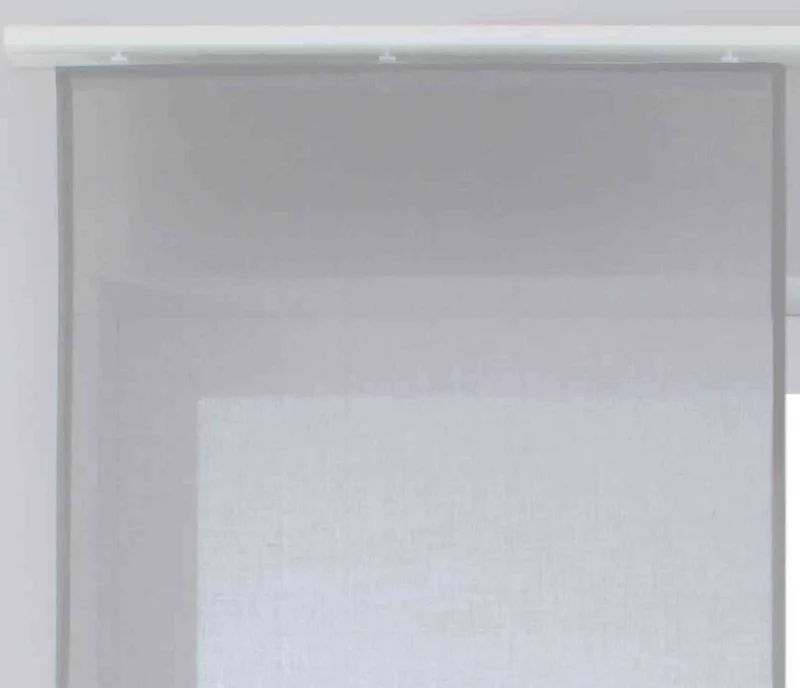 Schiebegardine »Nizza« Baumwoll-Voile Halbvoile Transparent Flächenvorhang mit Paneelwagen und Beschwerungsstange 2019032