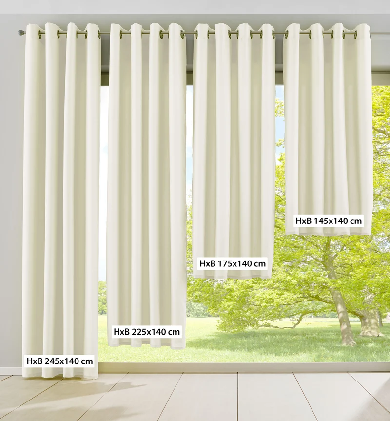2er Set Vorhänge Blickdicht Gardinen Matt Lichtdurchlässig »PALERMO« mit Ösen und Raffhalter Dekoschal 10000265-2