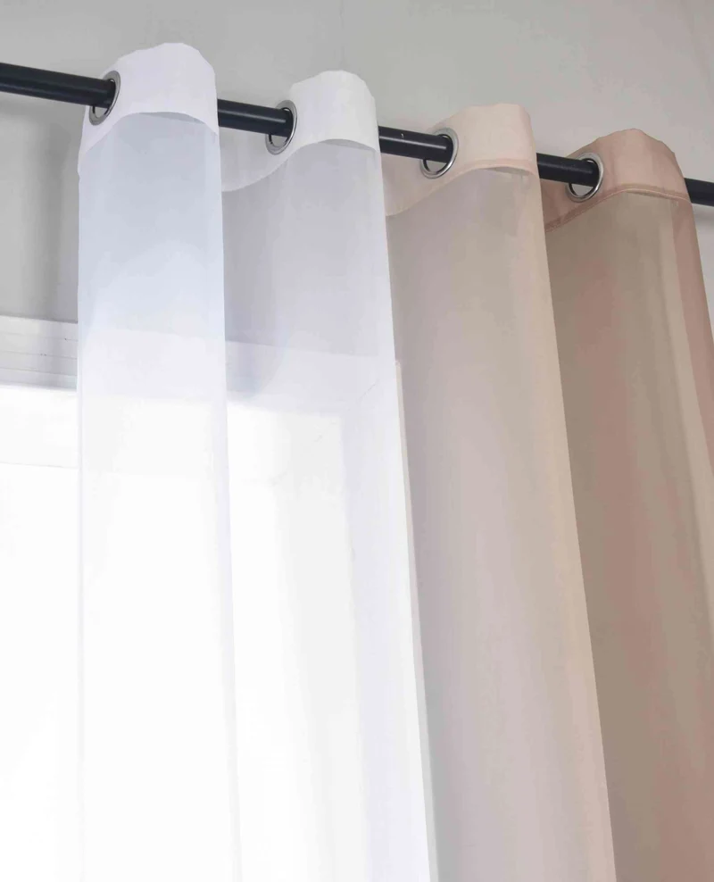 2er Pack Gardinen Vertikal Farbverlauf Druck Transparent »Modena« mit Ösen und Raffhalter, Vorhang, Dekoschal 10000183