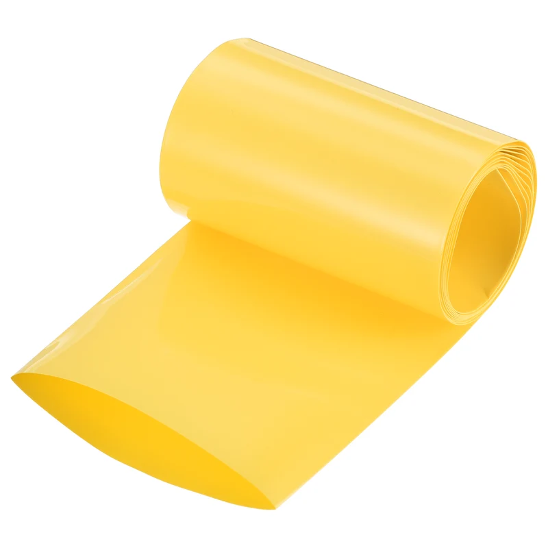 Battery Wrap, Heat Shrink Tubing, 80mm Flat Width 51mm ID, Yellow