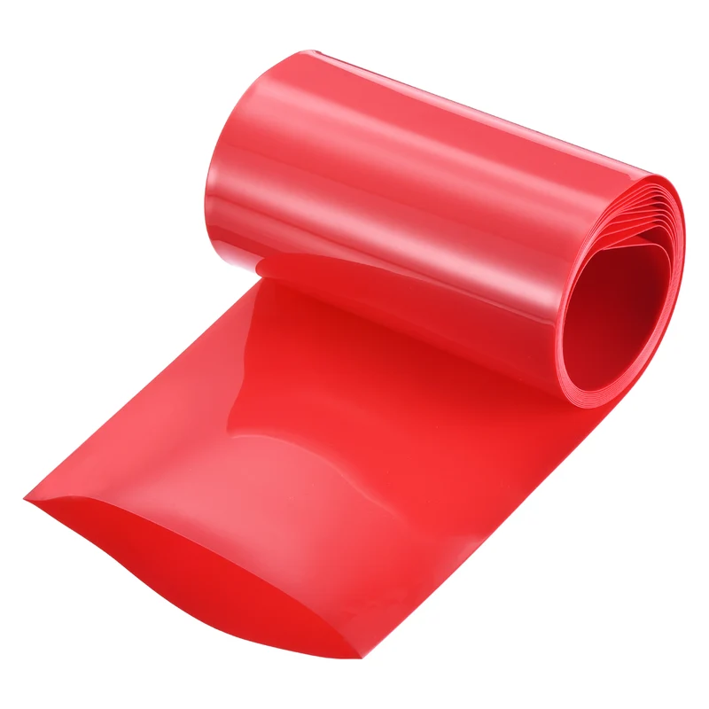 Battery Wrap, Heat Shrink Tubing, 80mm Flat Width 51mm ID, Red