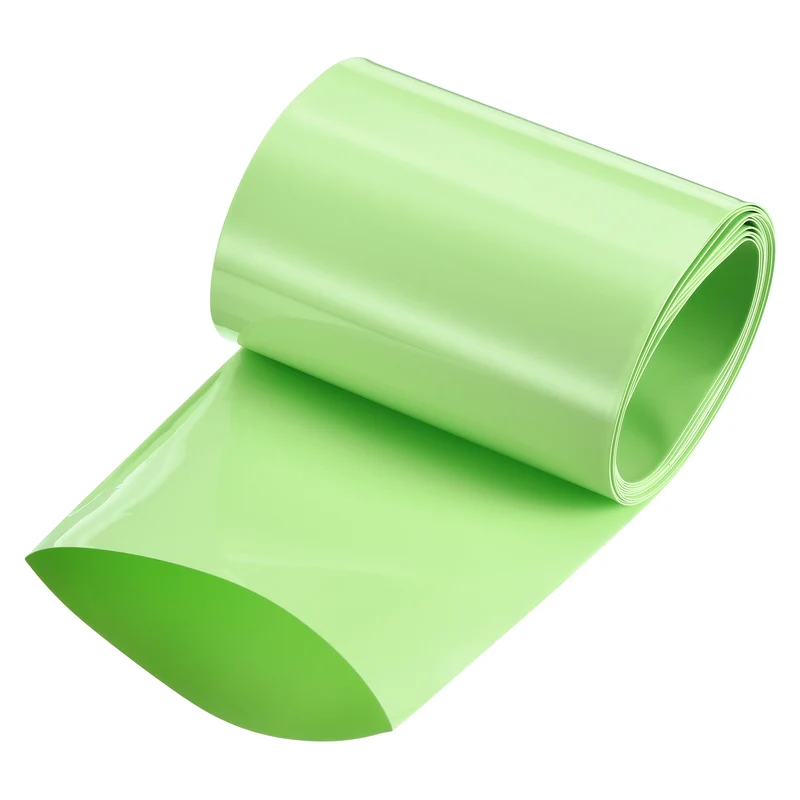 Battery Wrap, Heat Shrink Tubing, 66mm Flat Width 42mm ID, Fruit Green