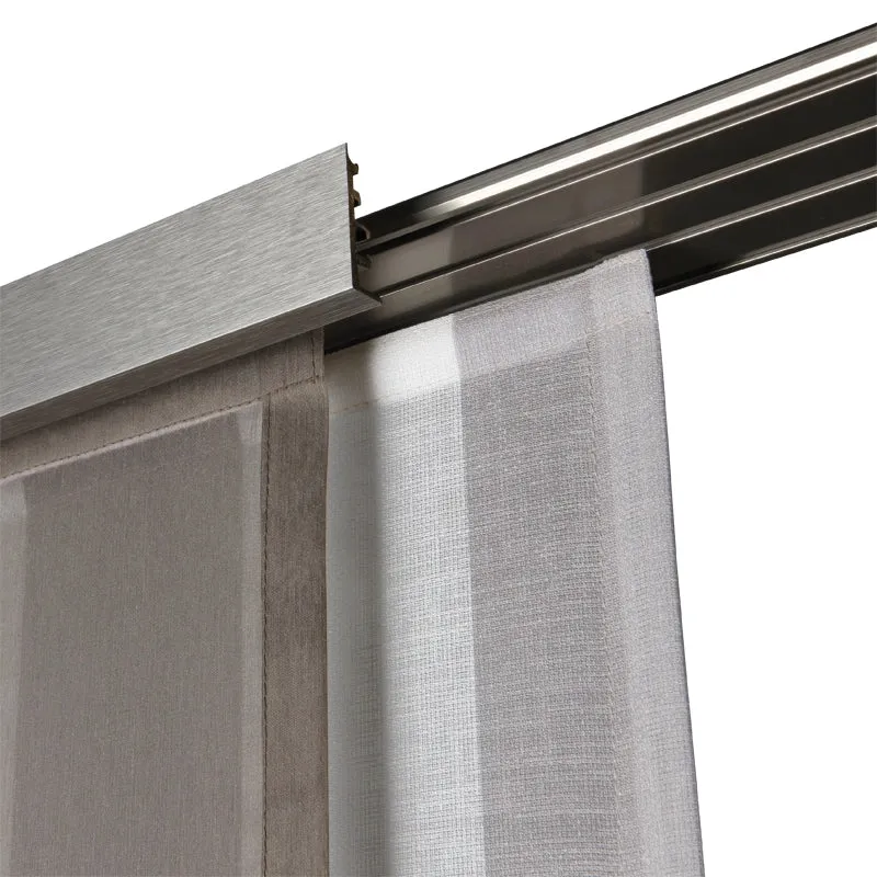Döfix APS 2/3 – 3-läufige flache Aluminium-Gardinenschiene mit optionaler Design-Blende