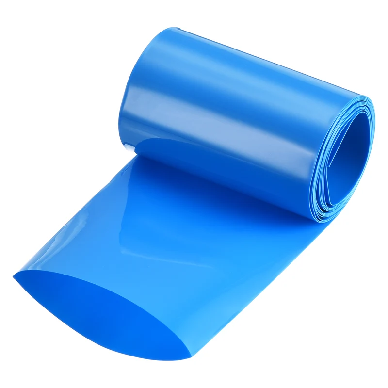 Battery Wrap, Heat Shrink Tubing, 66mm Flat Width 42mm ID, Blue