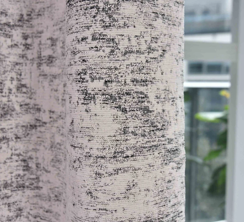 Vorhang Wendevorhang HxB 245x140 cm Creme Schwarz Jacquard-Muster »VENEDIG« Beidseitig Nutzbar Hell/Dunkel Kunststoffösen Flexibles Raumdesign 2023310