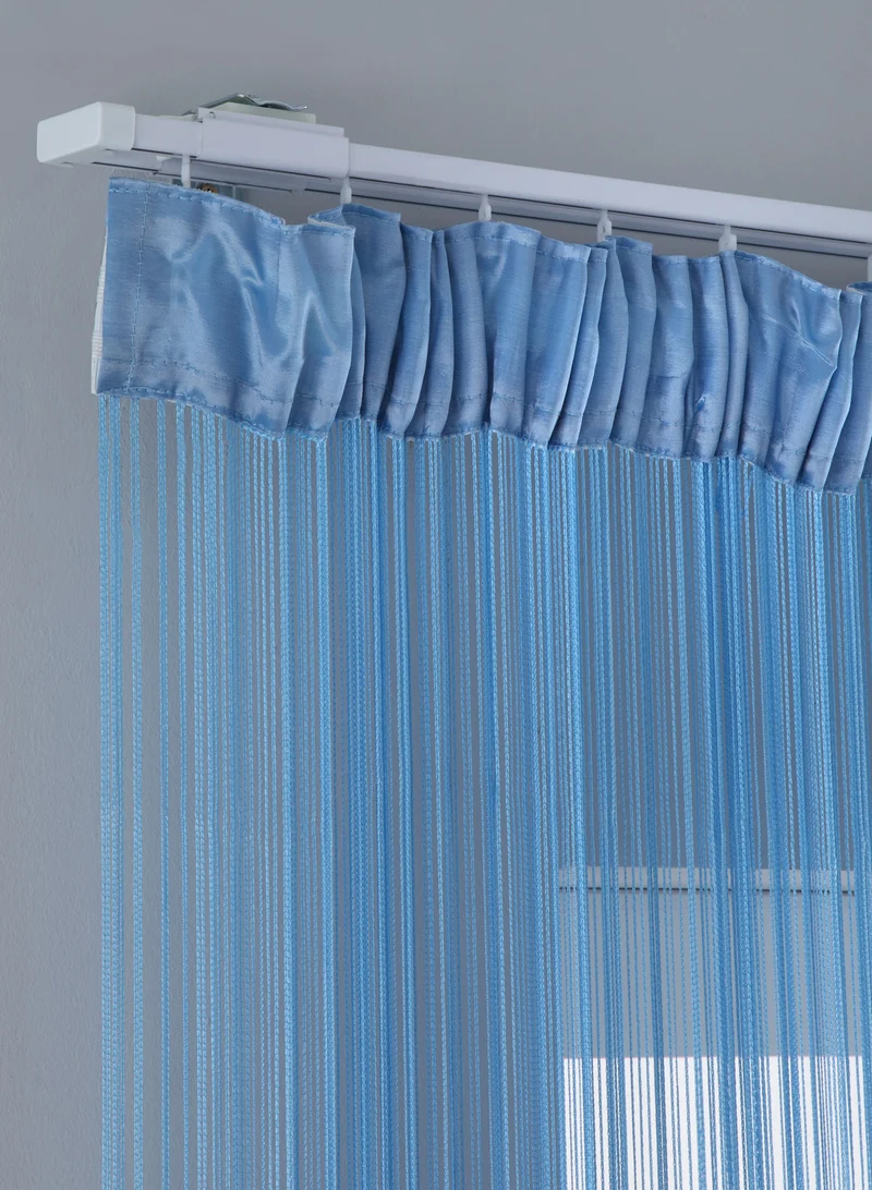 2er Set Fadengardine mit Tunneldurchzug und eingenähtem Kräuselband, geeignet für Gardinenstangen und Gardinenschienen Fadenvorhänge Fadenstores Raumteiler 20303CN2