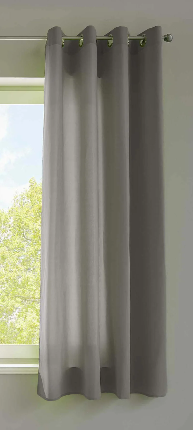 1er Set Vorhänge Schal Ösen »Berlin« Microsatin Lichtdurchlässig Uni Matt 20405N