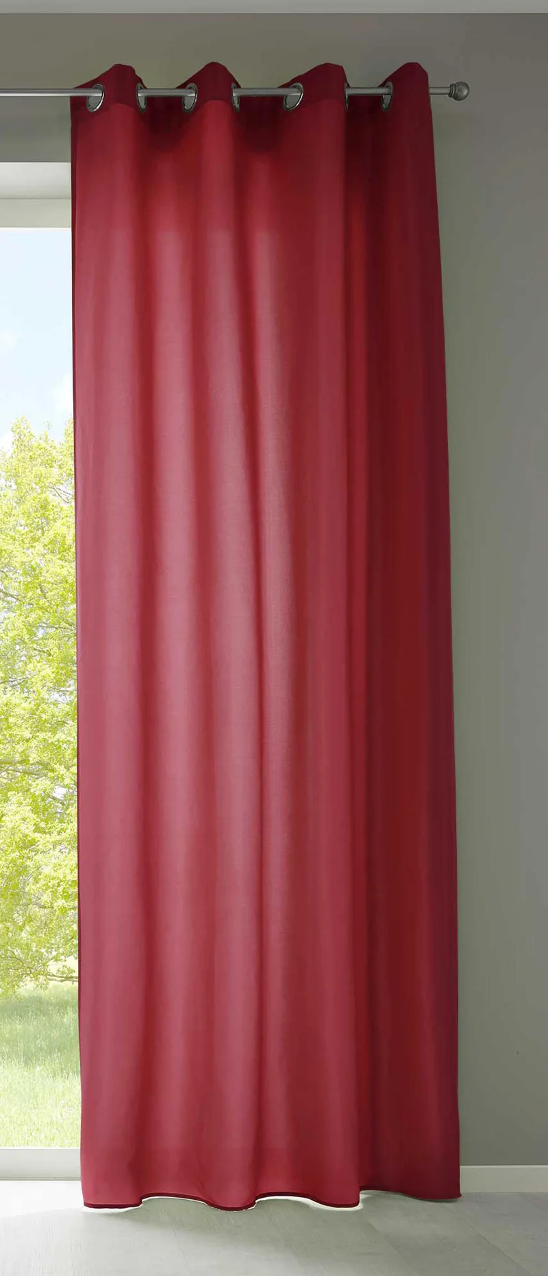 1er Set Vorhänge Schal Ösen »Berlin« Microsatin Lichtdurchlässig Uni Matt 20405N
