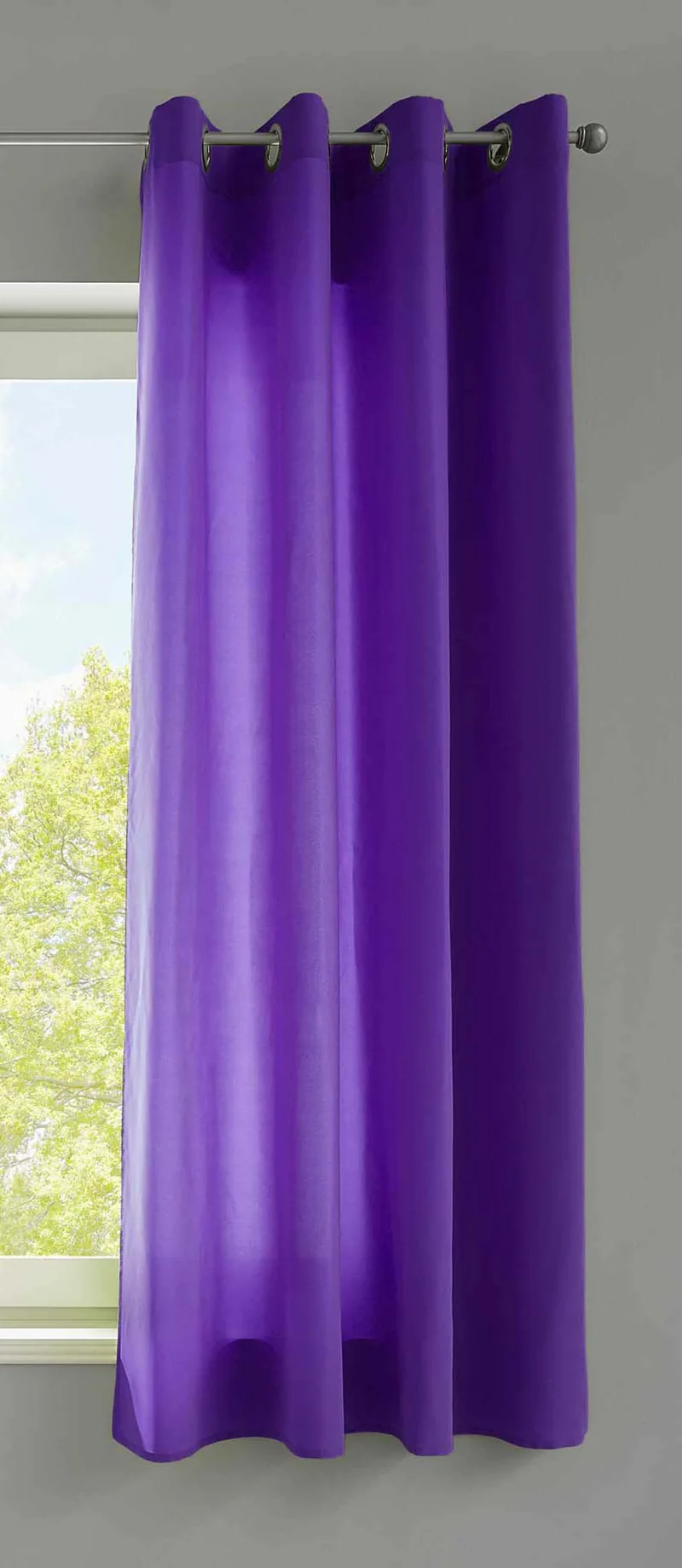 1er Set Vorhänge Schal Ösen »Berlin« Microsatin Lichtdurchlässig Uni Matt 20405N