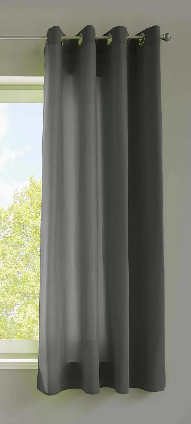 1er Set Vorhänge Schal Ösen »Berlin« Microsatin Lichtdurchlässig Uni Matt 20405N