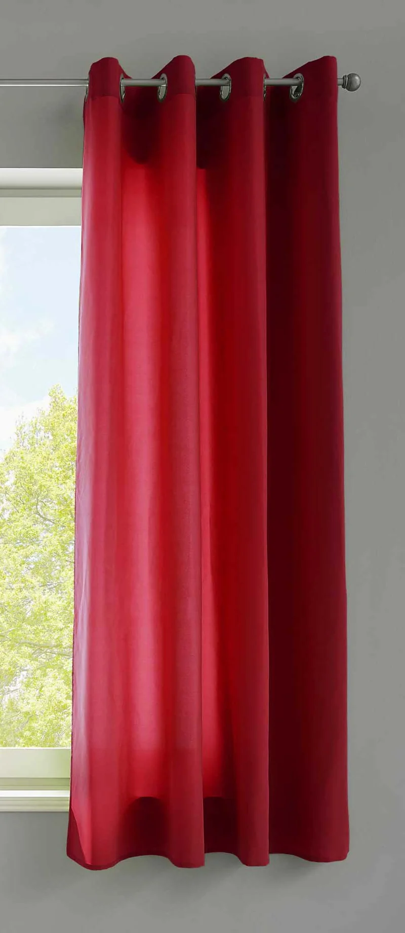 1er Set Vorhänge Schal Ösen »Berlin« Microsatin Lichtdurchlässig Uni Matt 20405N