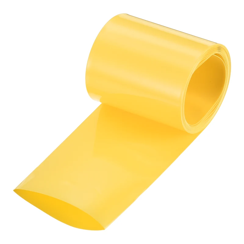 Battery Wrap, Heat Shrink Tubing, 50mm Flat Width 32mm ID, Yellow