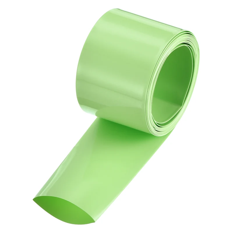 Battery Wrap, Heat Shrink Tubing, 36mm Flat Width 23mm ID, Fruit Green
