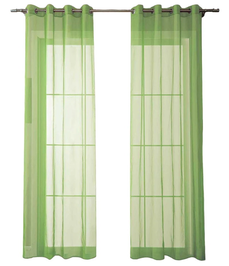 2er Set Ösenvorhänge Transparent »Uni« Gardine Stores Vorhang Ösen Bleibandabschluß Wohnzimmer 20332-cn2