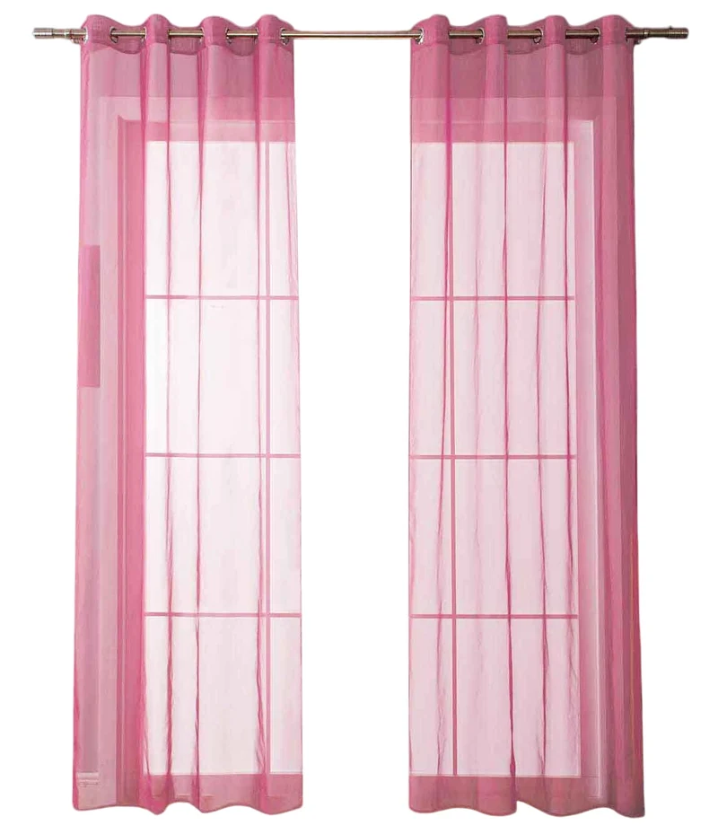 2er Set Ösenvorhänge Transparent »Uni« Gardine Stores Vorhang Ösen Bleibandabschluß Wohnzimmer 20332-cn2
