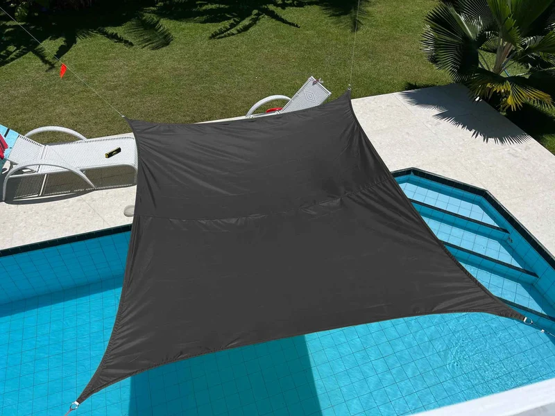 Sonnensegel Sonnenschutz Set inkl Befestigungsseile Wasserabweisend Polyester UV Schutz Windschutz Wetterschutz für Balkon Garten Terrasse 2023900N