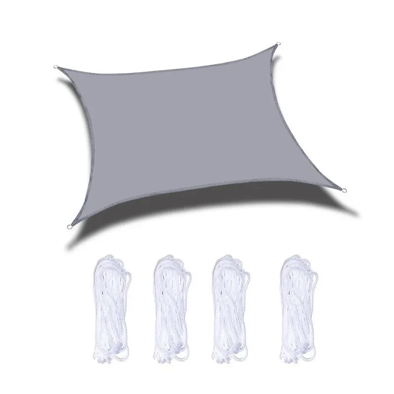 Sonnensegel Sonnenschutz Set inkl Befestigungsseile Wasserabweisend Polyester UV Schutz Windschutz Wetterschutz für Balkon Garten Terrasse 2023900N