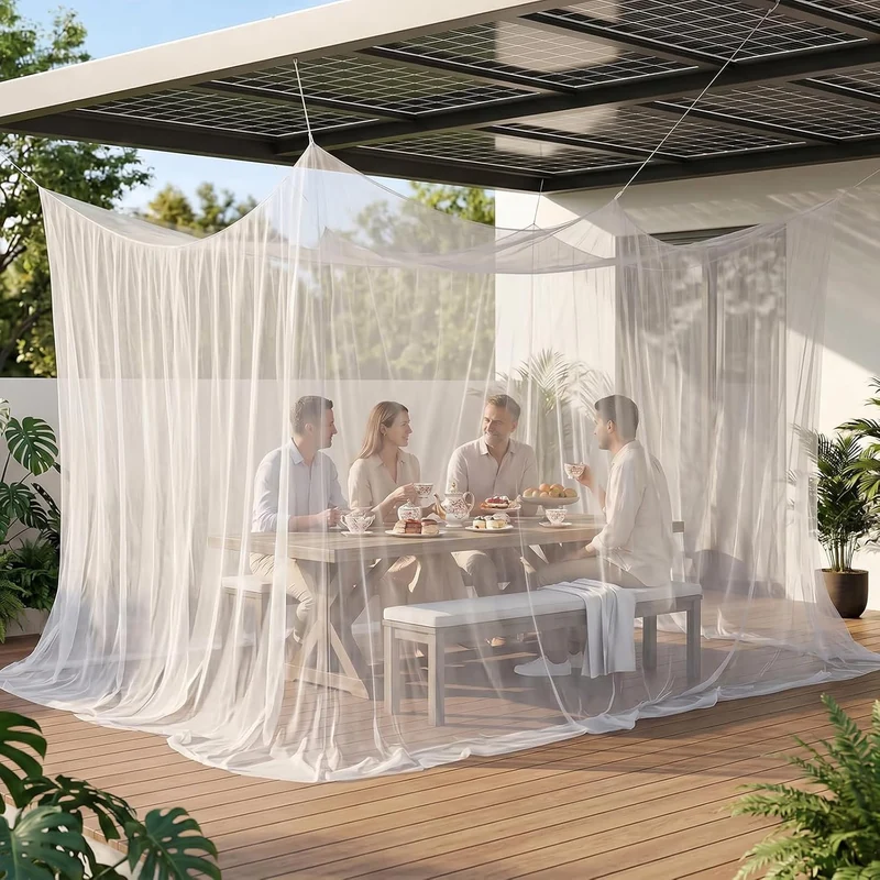 Sekey Moskitonetz 500×300×250 cm – Extra großes 360° Insektenschutznetz, 0,07 mm feinmaschig, geschlossenes Campingzelt für Doppel- & Kingsize-Betten, Garten & Outdoor