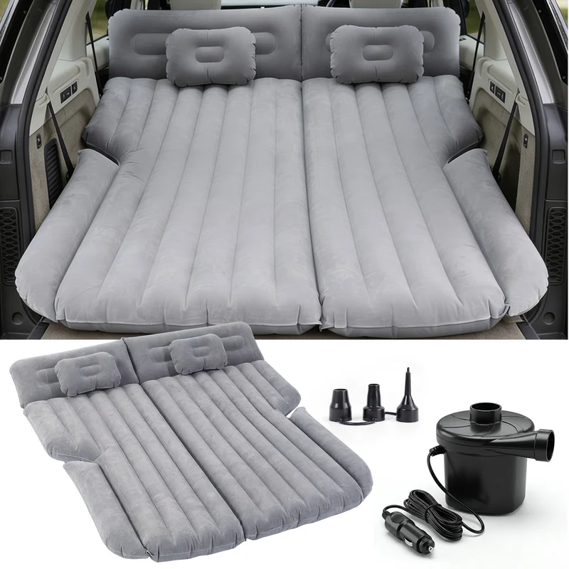 Sekey Auto-Luftmatratze mit 12V-Pumpe – SUV Matratze für 2–3 Personen, 185×144×12 cm, 6 Luftkammern, Tragbare Campingmatratze für Auto, Van, Kombi & Reisen