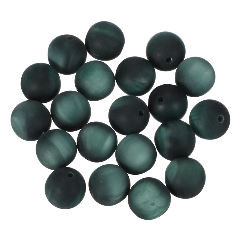 20 Pcs Acrylic Round Beads, 16mm Loose Beads for Jewelry Making, Ocean
