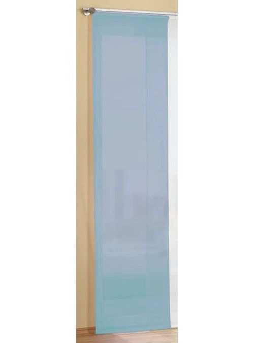 Flächenvorhang Schiebegardine Voile Uni transparent mit Paneelwagen und Beschwerungsstange 80600