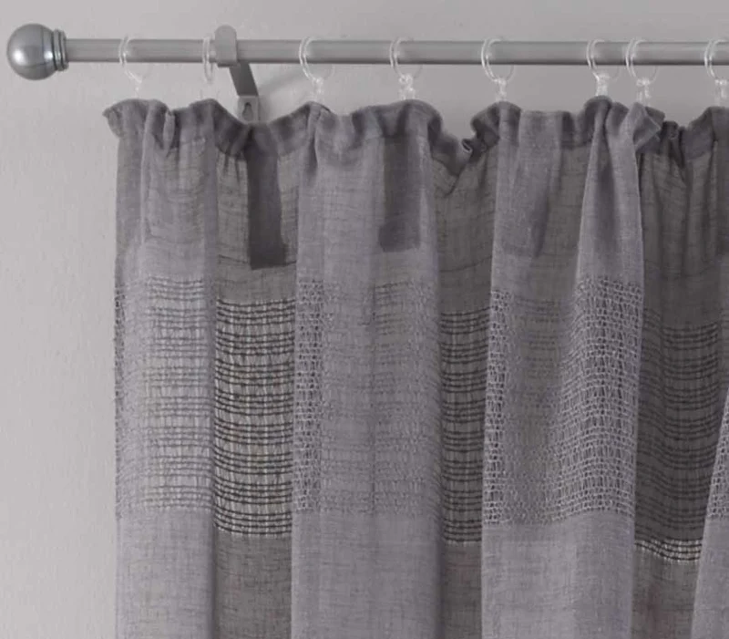 2er Set Gardinen Voile »Sanremo« Landhaus-Stil Querstreifen Leinen Häkel Optik Netzstruktur verdeckte Schlaufen Gardinenband 20190340-2otto