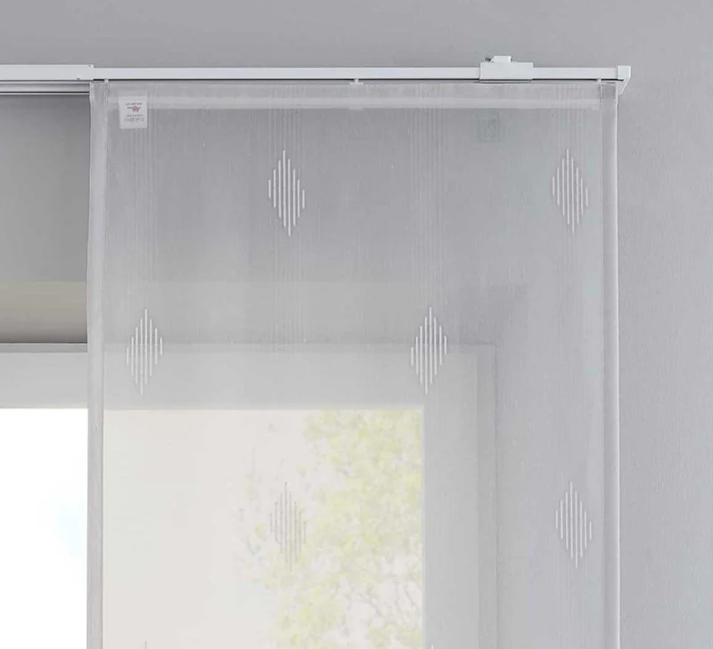 2er Set Flächenvorhänge »Bitlis« Voile Jacquard Musterung Schiebegardinen Raumteiler Wohnzimmer 202080-2