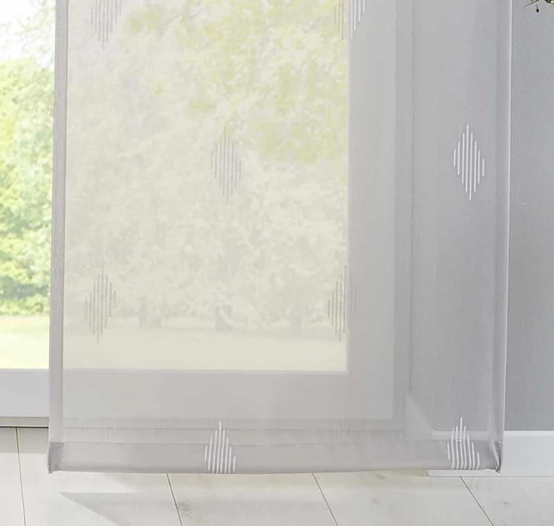 2er Set Flächenvorhänge »Bitlis« Voile Jacquard Musterung Schiebegardinen Raumteiler Wohnzimmer 202080-2