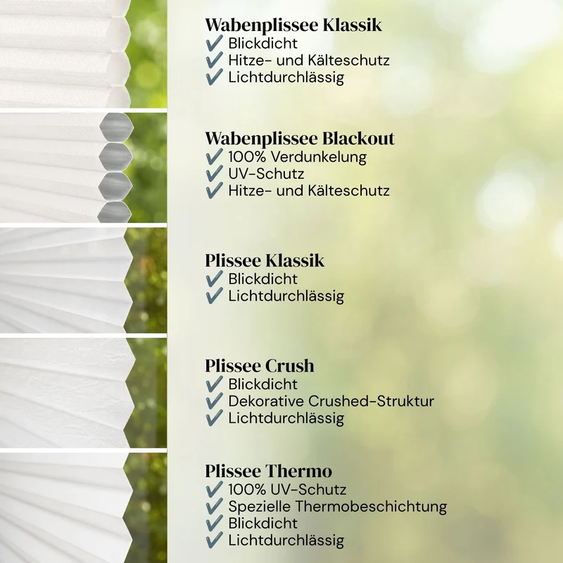 Wabenplissee 100% Blackout
