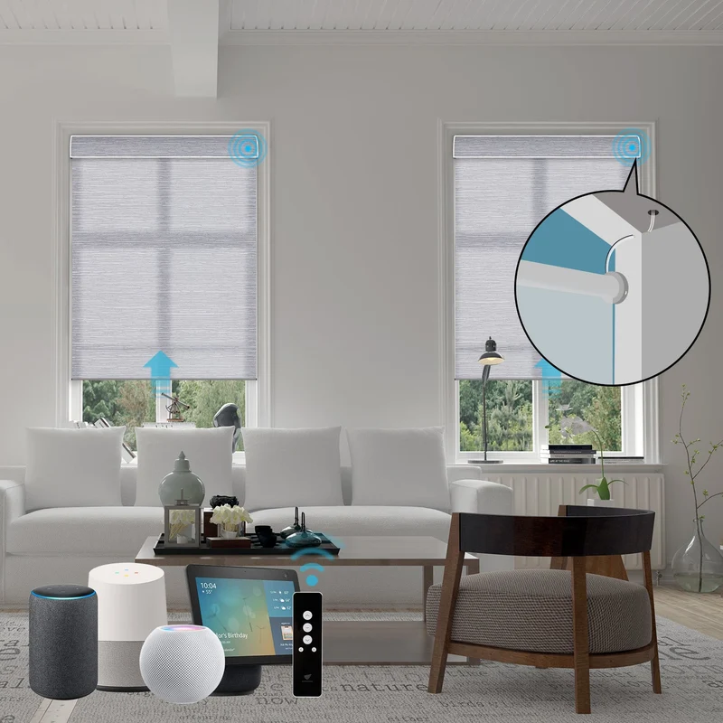 SmartWings festverdrahtete Rollos DC 12V 70% Verdunklung Essential