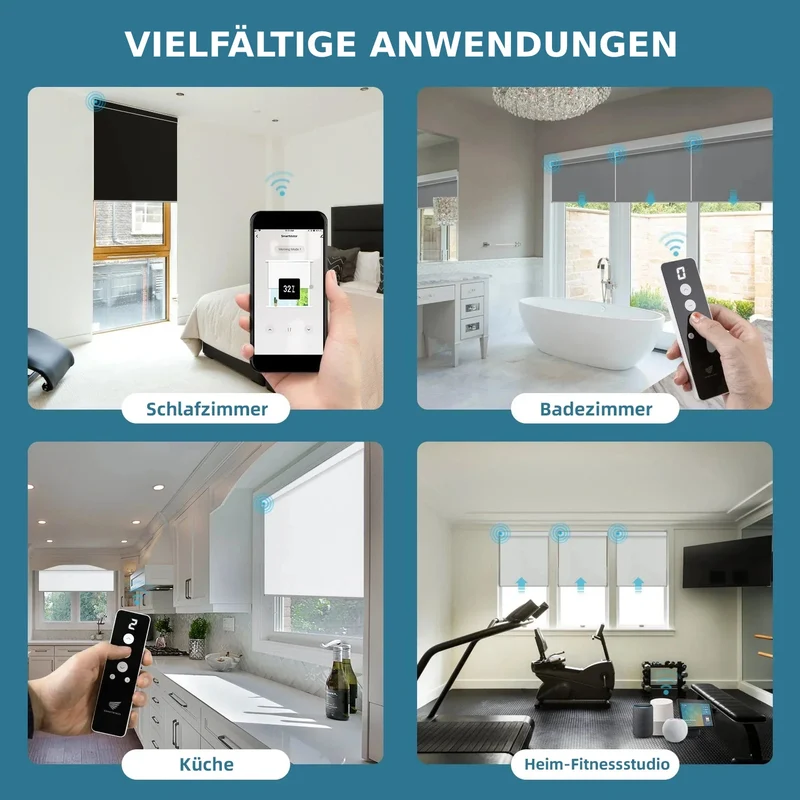 SmartWings festverdrahtete Rollos DC 12V 100% Verdunkelung Vinyl