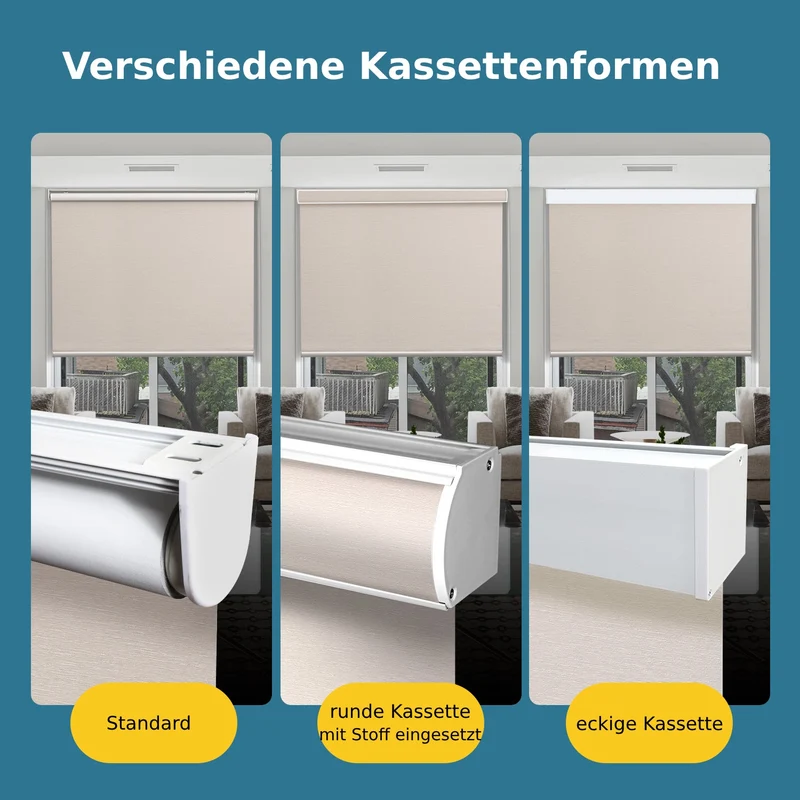 SmartWings festverdrahtete Rollos DC 12V 100% Verdunkelung Sichtschutz Essential