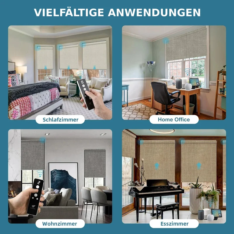 SmartWings festverdrahtete Rollos DC 12V elektrisch 100% Verdunkelung Vigor