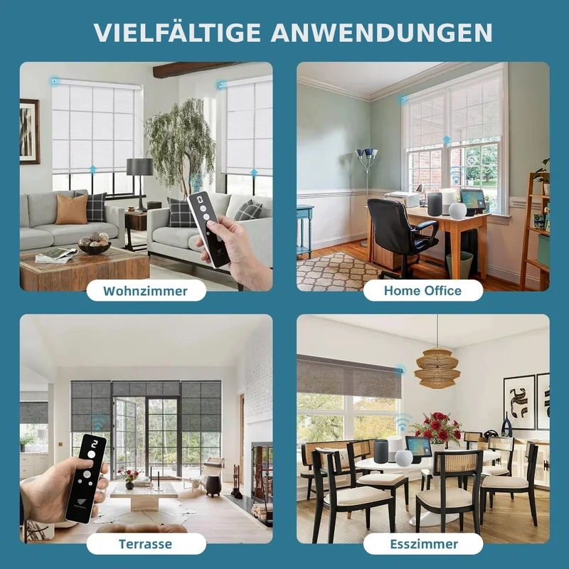 SmartWings festverdrahtete Rollos DC 12V 50% lichtdurchlässig PVC-Frei
