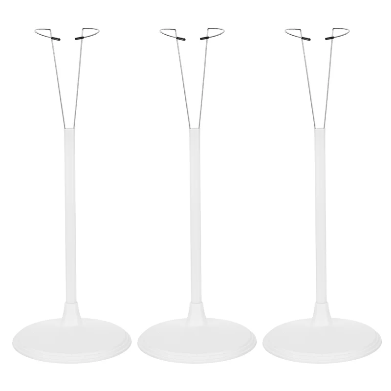 Fits 24 Inch Doll Adjustable Doll Stand Waist 1.8" - 2.6"(White, 3pcs)