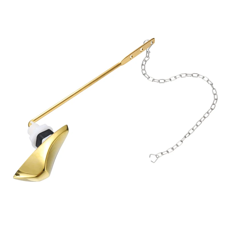 Toilet Handle Replacement Kit Front Mount, 205mm Lever, Gold