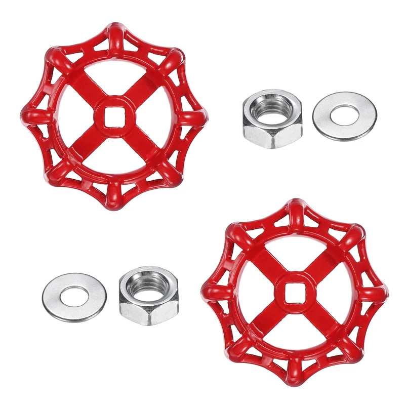 2 Set Outdoor Faucet Handle, 11x11mm Spigot Handle, Red