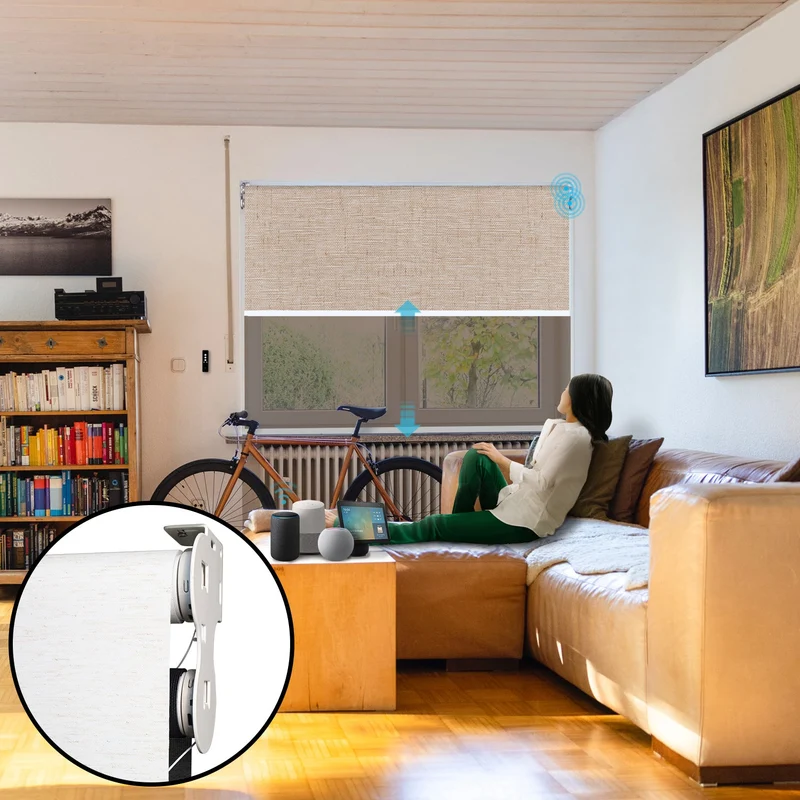 SmartWings Motorisierte Doppelrollos mit Doppelmotors automatisches Verstellen