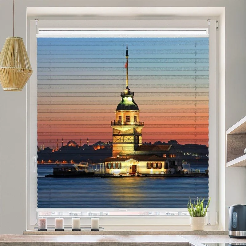 Wabenplissee Motiv "Kiz Kulesi Istanbul"