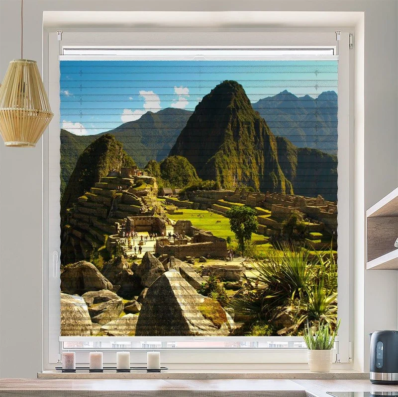 Wabenplissee Motiv "Machu Picchu Peru"