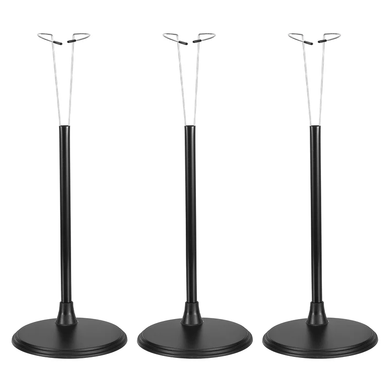 Fits 24 Inch Doll Adjustable Doll Stand Waist 1.8" - 2.6"(Black, 3pcs)