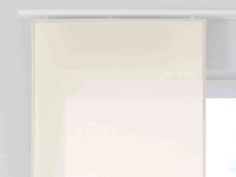 2er Set Schiebegardinen »Nizza« Baumwoll-Voile Halbvoile Transparent Flächenvorhang mit Paneelwagen und Beschwerungsstange 2019032-2