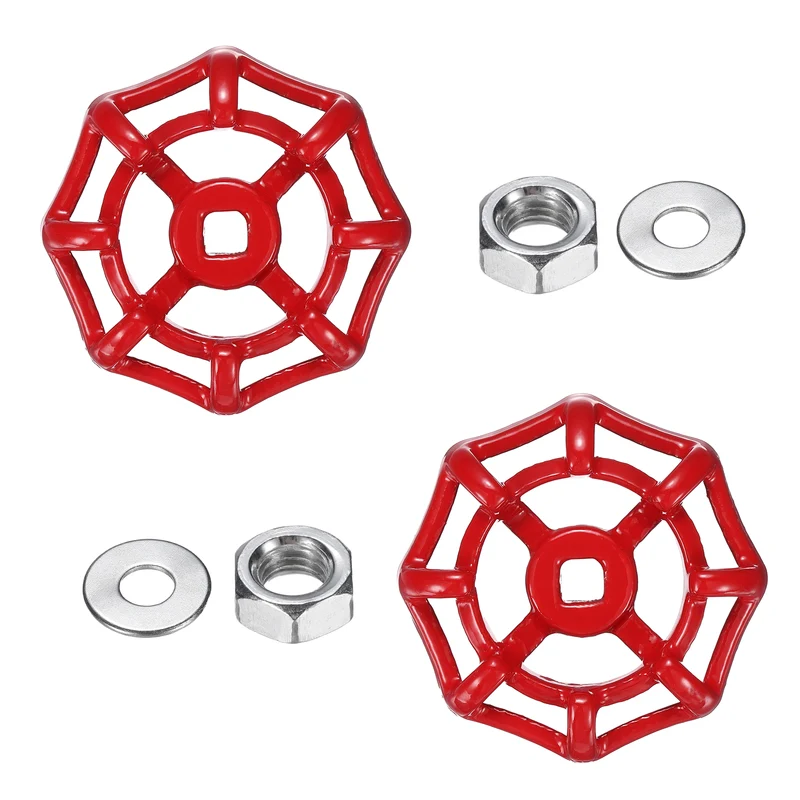 2 Set Outdoor Faucet Handle, 7x7mm Spigot Handle, Red